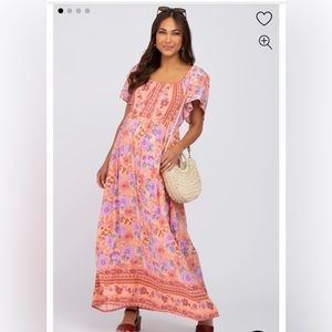 Pinkblush floral maxi dress